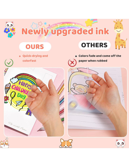 36 Lápices de Gel Brillantes Caliart - Punta Fina 0.7mm