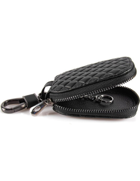 Cubierta de Llave Remota Amiss - Funda de Cuero Genuino Negra