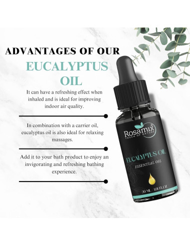 Aceite Esencial de Eucalipto Puro Rosamix 30ml - Aromaterapia