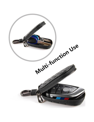 Cubierta de Llave Remota Amiss - Funda de Cuero Genuino Negra