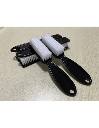 12 Cepillos de Uñas SQULIGT con Agarre Negro para Manicura