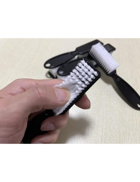 12 Cepillos de Uñas SQULIGT con Agarre Negro para Manicura