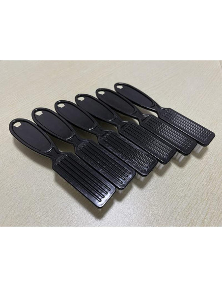 12 Cepillos de Uñas SQULIGT con Agarre Negro para Manicura