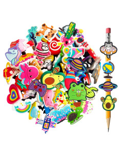 45 Piezas Decoraciones para Punta de Lápiz Zddaoole - Clips Lindos