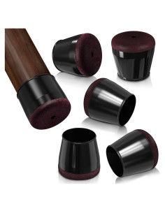 28 Protectores de Suelo para Patas de Sillas BAIPOK - Grande Negro