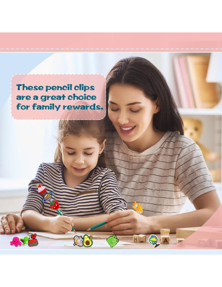 45 Piezas Decoraciones para Punta de Lápiz Zddaoole - Clips Lindos