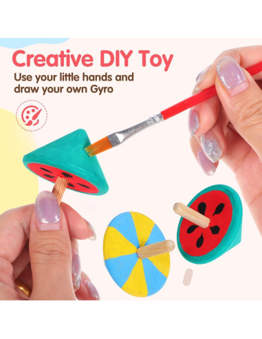 Trompos de Madera Sin Terminar NUOBESTY 12 Piezas para Pintar