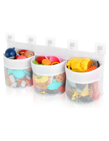 Organizador de Juguetes de Baño Satumho Blanco - 3 Compartimentos