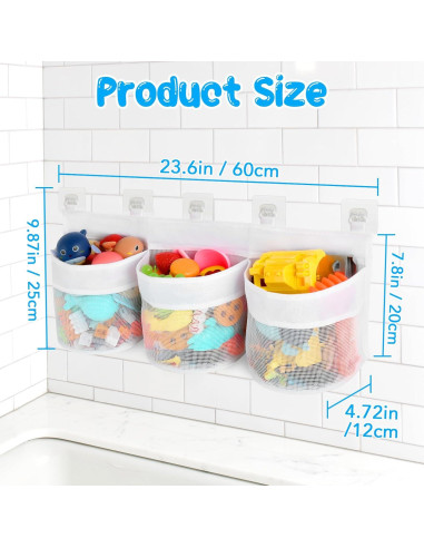 Organizador de Juguetes de Baño Satumho Blanco - 3 Compartimentos