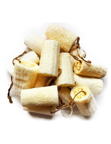 Esponjas de Baño Exfoliantes de Lufa Natural Tienda de Mr.Cui - 12 Unidades