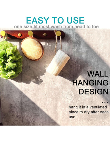 Esponjas de Baño Exfoliantes de Lufa Natural Tienda de Mr.Cui - 12 Unidades