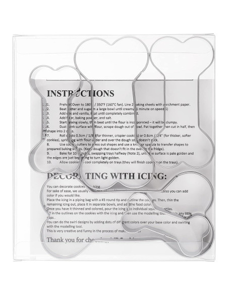 Juego de Cortadores de Galletas Hueso de Perro MrCookie 5 Piezas