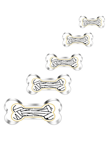 Juego de Cortadores de Galletas Hueso de Perro MrCookie 5 Piezas