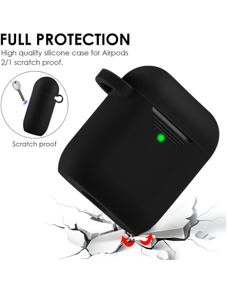 Funda de Silicona Filoto para AirPods 1 y 2 - Negro