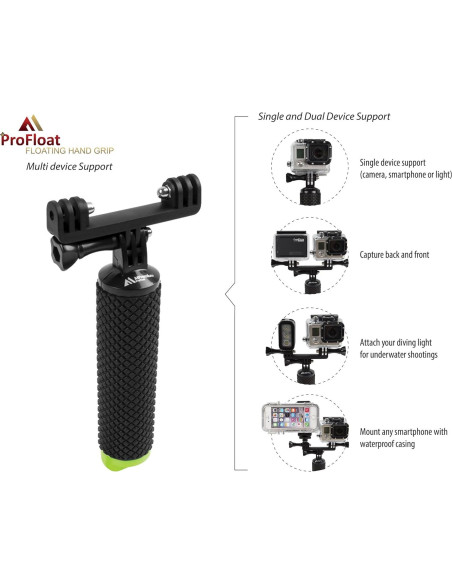 Mango Flotante Impermeable MiPremium Verde para GoPro Hero