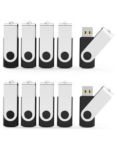 Aiibe 20 Unidades Flash USB 1GB 2.0 Diseño Giratorio