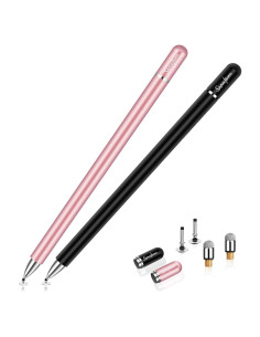 StylusHome Lápiz Táctil Universal 2 en 1 - Negro/Oro Rosa