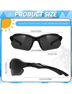 Paquete de 4 Gafas de Sol Deportivas Polarizadas GGSTDDUP 2