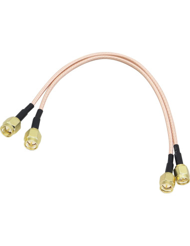 Cable Coaxial SMA Macho a Macho RG316 20cm - 2 Pack