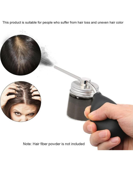 Aplicador de Spray para Cabello Fino - Negro - 20x6.5 cm