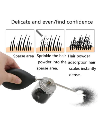 Aplicador de Spray para Cabello Fino - Negro - 20x6.5 cm