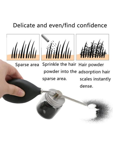 Aplicador de Spray para Cabello Fino - Negro - 20x6.5 cm