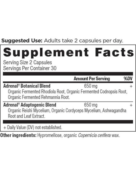 Cápsulas Adrenales Nutrición Antigua 1300mg 60 Unidades