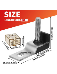 Bloque de Fusibles de Batería JXJXQU 100A 58V DC Compacto 2