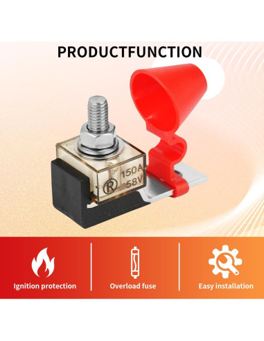 Bloque de Fusibles de Batería JXJXQU 100A 58V DC Compacto