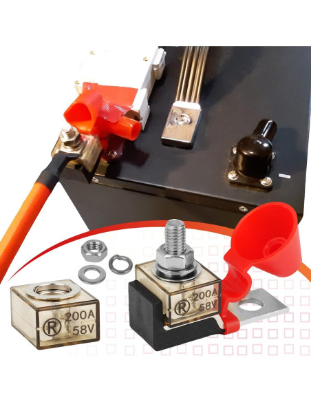 Bloque de Fusibles de Batería JXJXQU 100A 58V DC Compacto