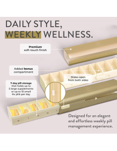 Organizador de Pastillas Diario Mimi Medcessories Champagne 2