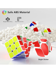 Juego de Cubos Rápidos Vdealen 3x3x3 - Paquete de 6 Unidades 2