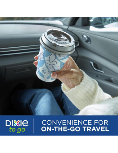 Tazas de papel desechables Dixie To Go 14 ct 355 ml con tapas