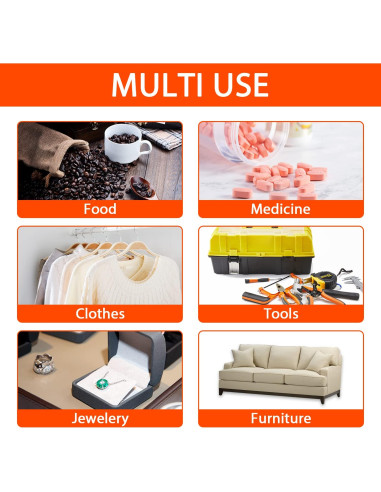 50 Paquetes de Gel de Silica Grado Alimenticio Fonday 1 Gramo