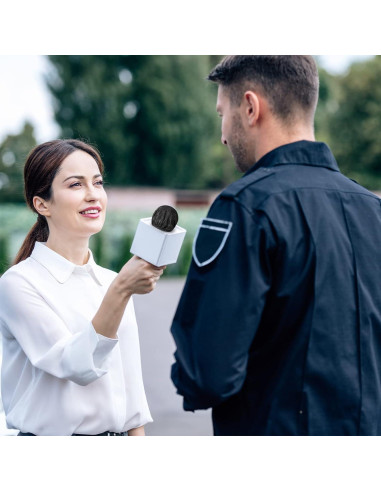 800 Cubiertas de Micrófono Desechables No Tejidas - Negro