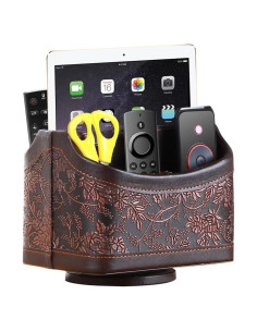 Soporte Organizador de Control Remoto YAPISHI 360 Cuero Sintético