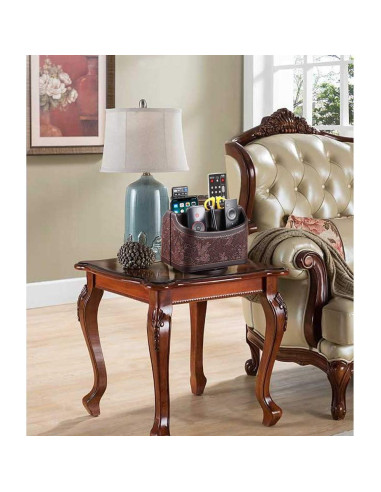 Soporte Organizador de Control Remoto YAPISHI 360 Cuero Sintético