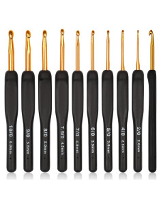 Juego de Agujas de Ganchillo Coopay 2.0-6.0mm Ergonómicas