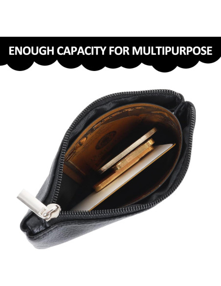 Billetera Pequeña Giantree para Mujeres - PU Negro 12x9cm