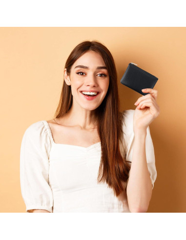 Billetera Pequeña Giantree para Mujeres - PU Negro 12x9cm