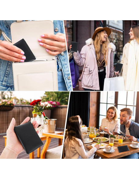 Billetera Pequeña Giantree para Mujeres - PU Negro 12x9cm