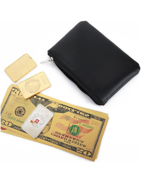 Billetera Pequeña Giantree para Mujeres - PU Negro 12x9cm