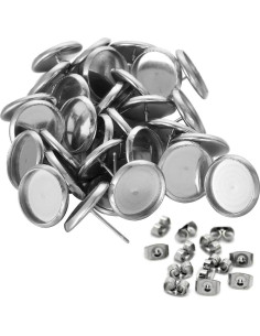 40 Piezas Pendientes de Acero Inoxidable 12mm DIY iloveDIYbeads 2