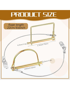 Remaches de Acoplamiento de Remolque Umigy 10 Pcs 6x70mm 2