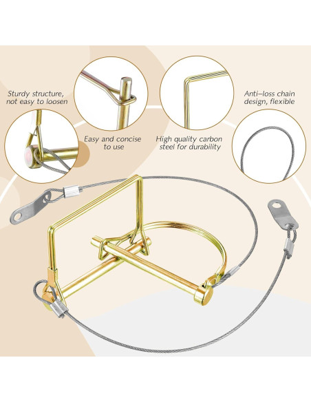 Remaches de Acoplamiento de Remolque Umigy 10 Pcs 6x70mm