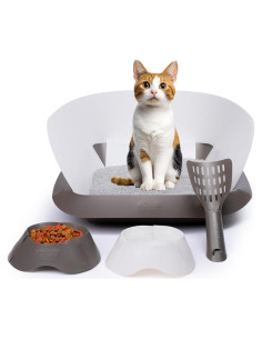 Juego de Suministros para Gatos FOLD4FRIENDS Plegable Gris