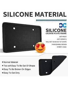 Cubiertas de Placa de Licencia de Silicona XCLPF - Negro 2