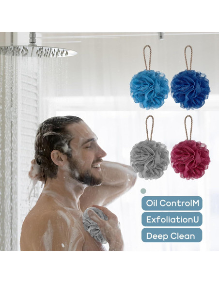 Esponja de Baño Exfoliante HAOJIDIANZI - 4 Unidades 60g Esponja de Baño Exfoliante HAOJIDIANZI - 4 Unidades 60g