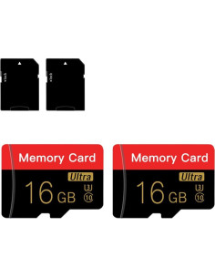 Paquete Doble de Tarjetas de Memoria Micro 16GB ESHAKHARE C10 U3 2