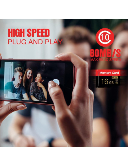 Paquete Doble de Tarjetas de Memoria Micro 16GB ESHAKHARE C10 U3